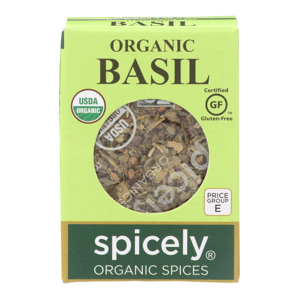 Spicely Organics - Organic Basil - Case Of 6 - 0.1 Oz. - Lakehouse Foods