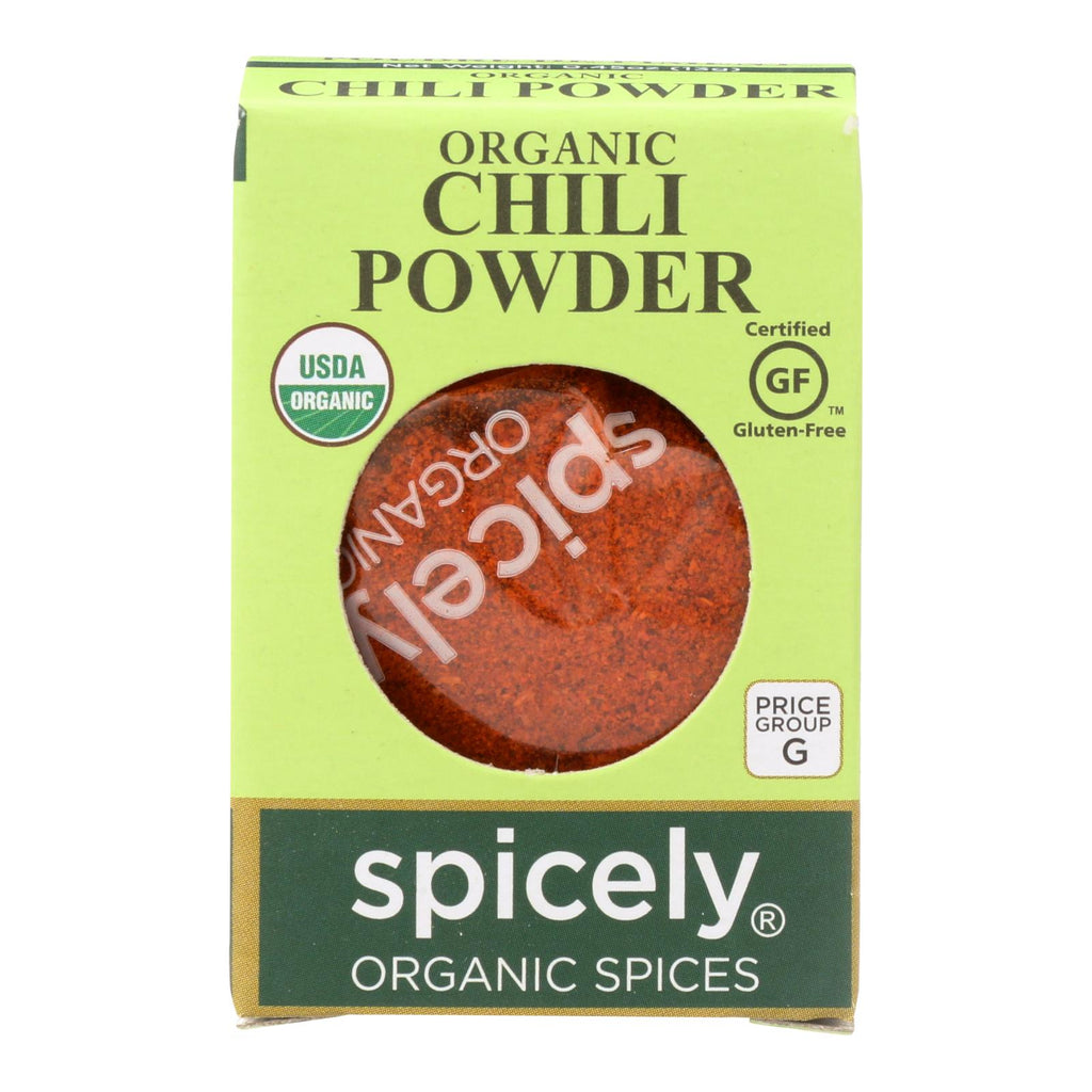 Spicely Organics - Organic Chili Powder - Case Of 6 - 0.45 Oz. - Lakehouse Foods