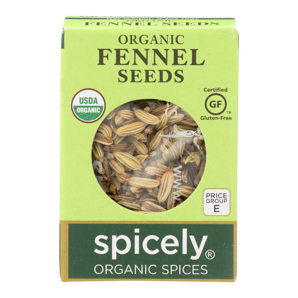 Spicely Organics - Organic Fennel Seed - Case Of 6 - 0.3 Oz. - Lakehouse Foods