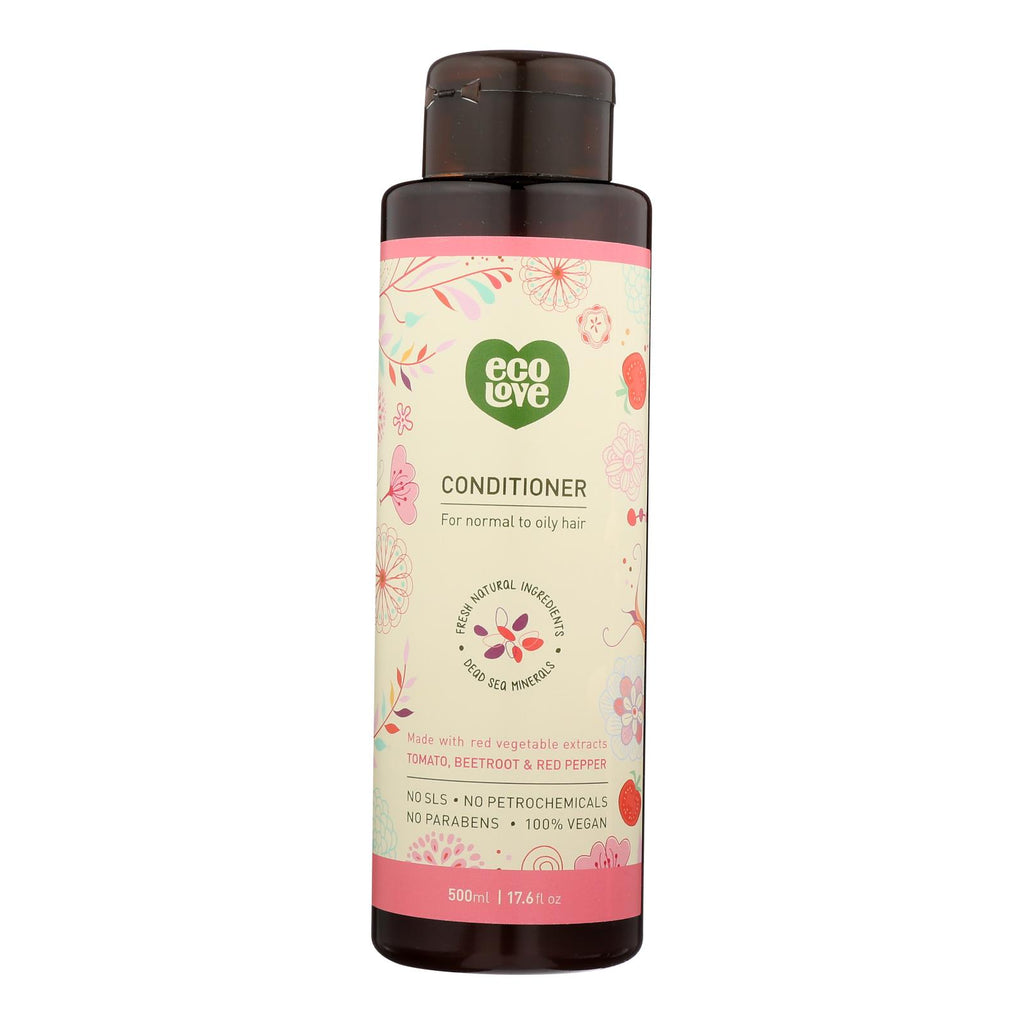 Ecolove Conditioner - Red Vegetables Conditioner For Normal To Oily Hair - Case Of 1 - 17.6 Fl Oz. - Lakehouse Foods