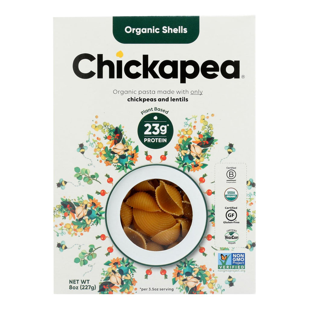 Chickapea Pasta - Pasta - Shells - Case Of 6 - 8 Oz. - Lakehouse Foods