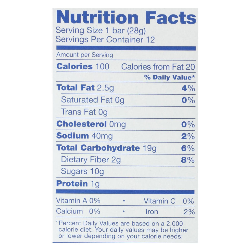 Nature's Bakery Stone Ground Whole Wheat Fig Bar - Blueberry - Case Of 6 - 2 Oz. - Lakehouse Foods