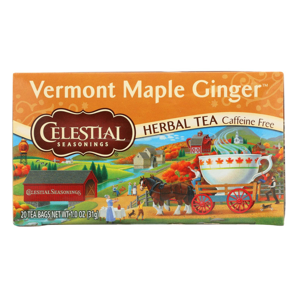 Celestial Seasonings - Tea - Vermont Maple Ginger - Case Of 6 - 20 Bags - Lakehouse Foods