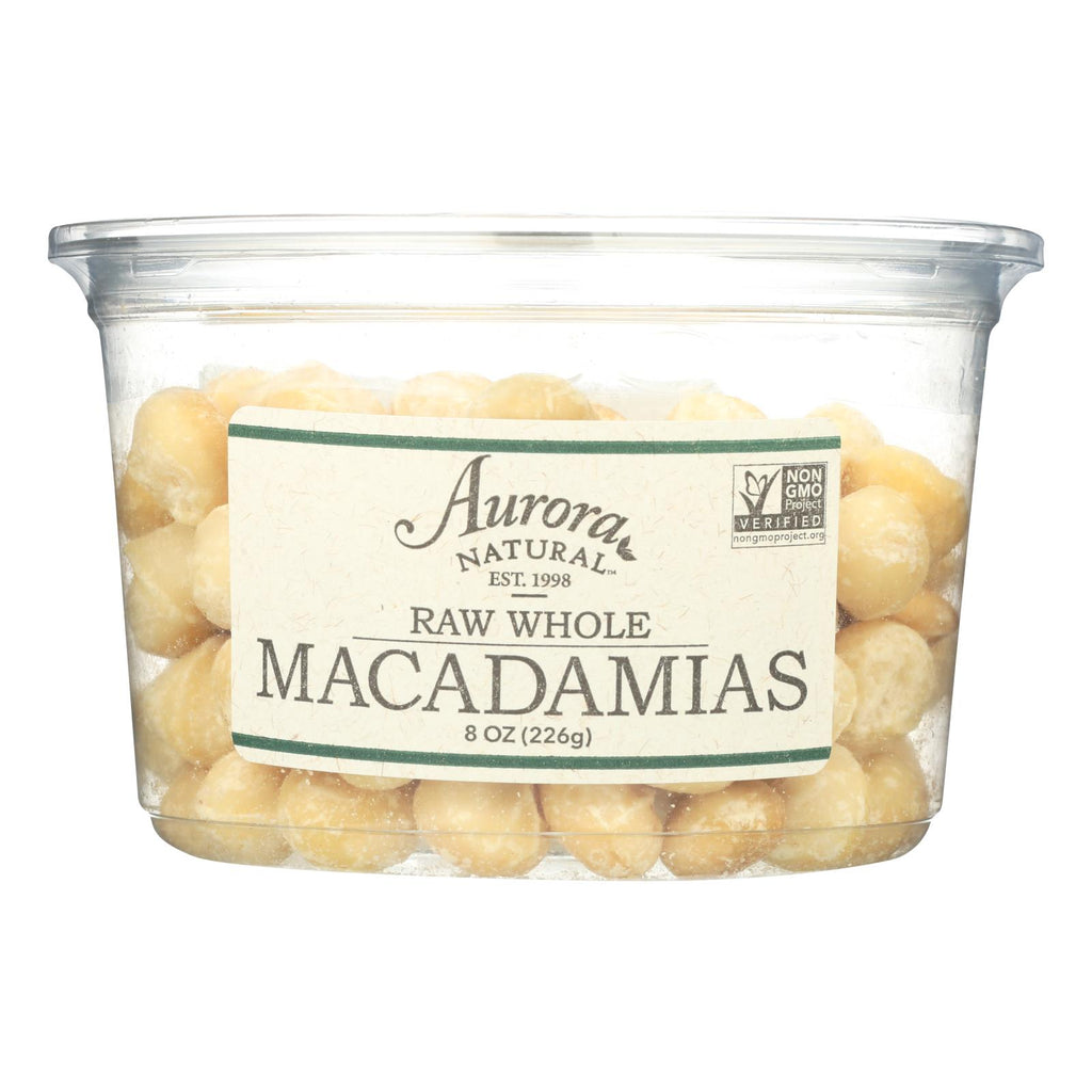 Aurora Natural Products - Raw Whole Macadamias - Case Of 12 - 8 Oz. - Lakehouse Foods
