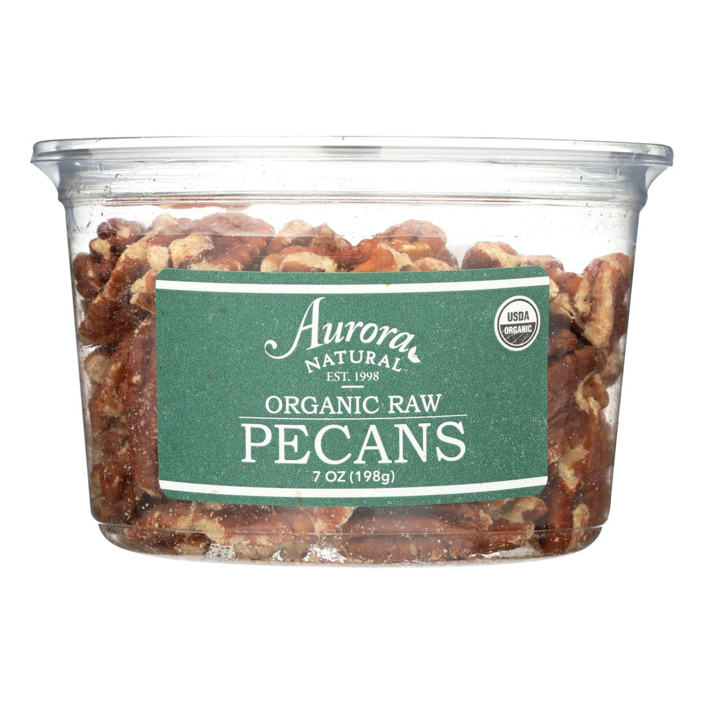 Aurora Natural Products - Organic Raw Pecans - Case Of 12 - 7 Oz. - Lakehouse Foods