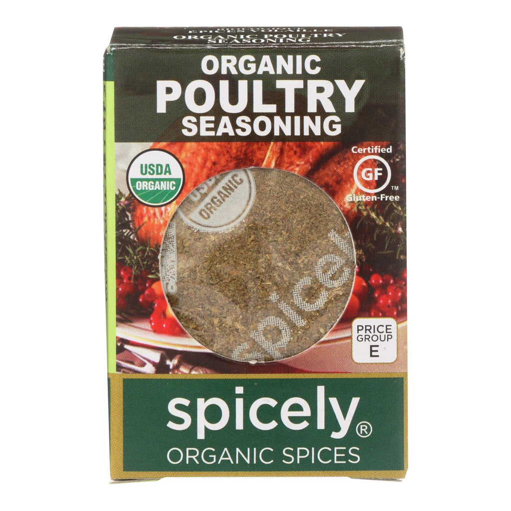 Spicely Organics - Organic Seasoning - Poultry - Case Of 6 - 0.35 Oz. - Lakehouse Foods