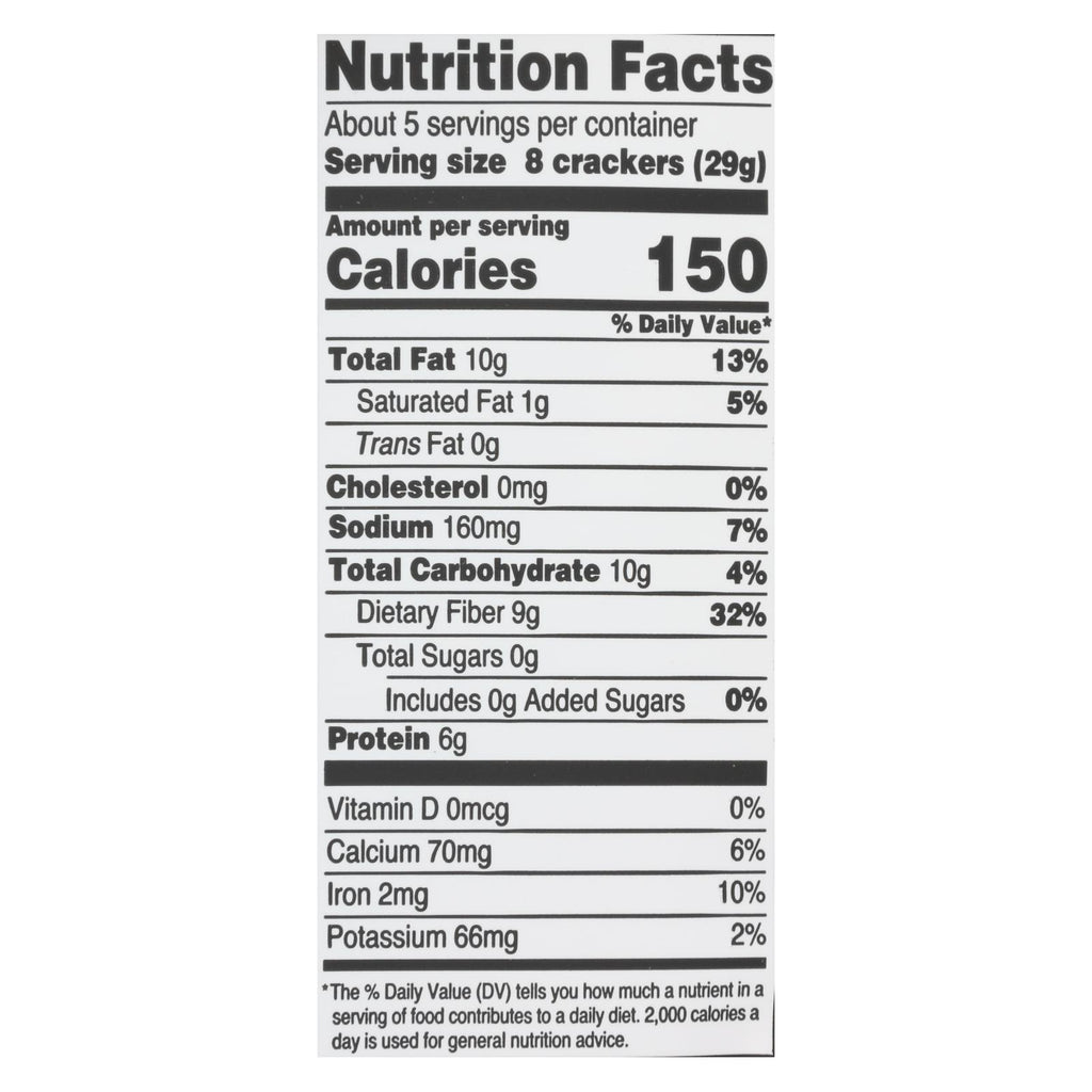 Doctor In The Kitchen - Organic Flax Seed Crackers - Rosemary - Case Of 6 - 5 Oz. - Lakehouse Foods