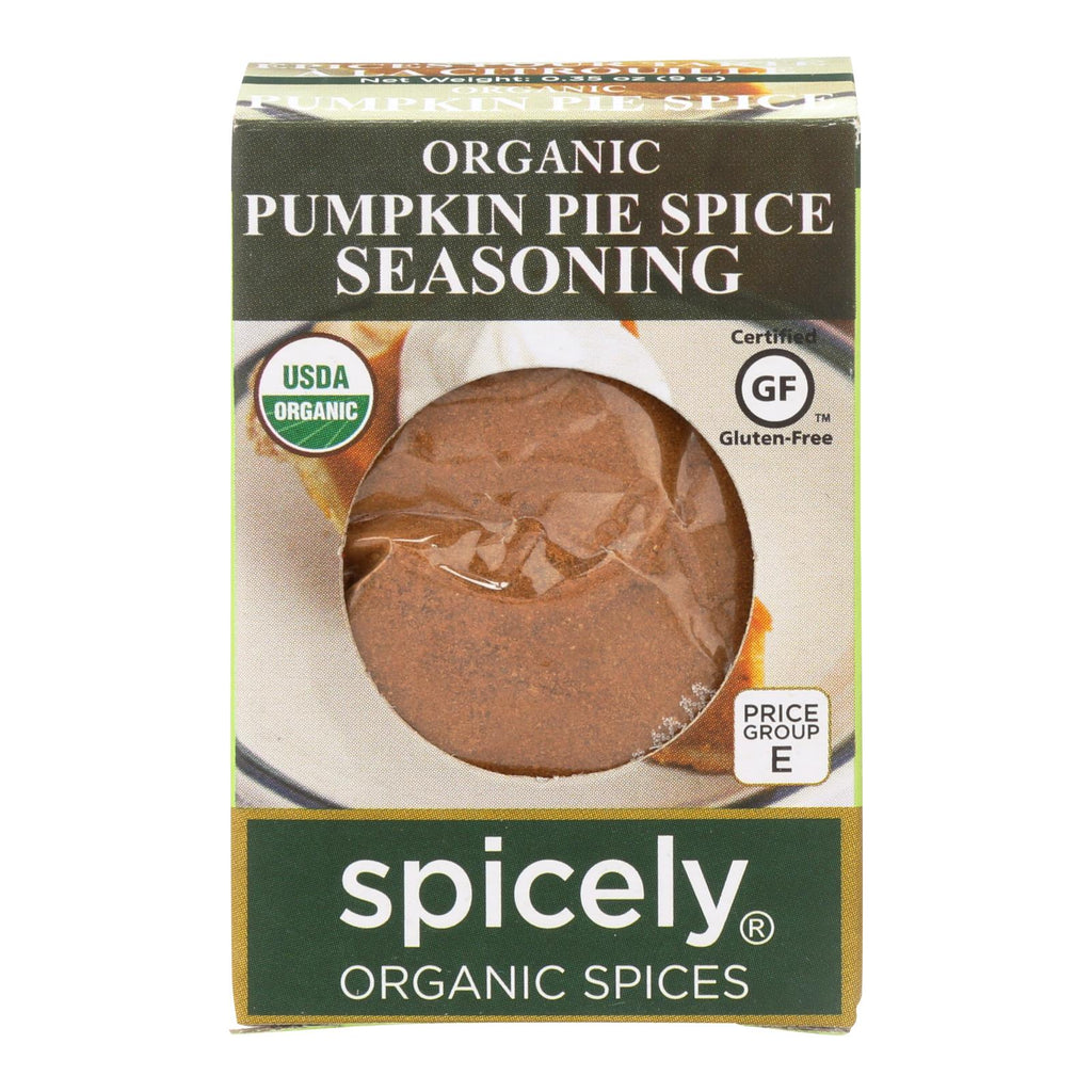 Spicely Organics - Organic Seasoning - Pumpkin Pie Spice - Case Of 6 - 0.35 Oz. - Lakehouse Foods