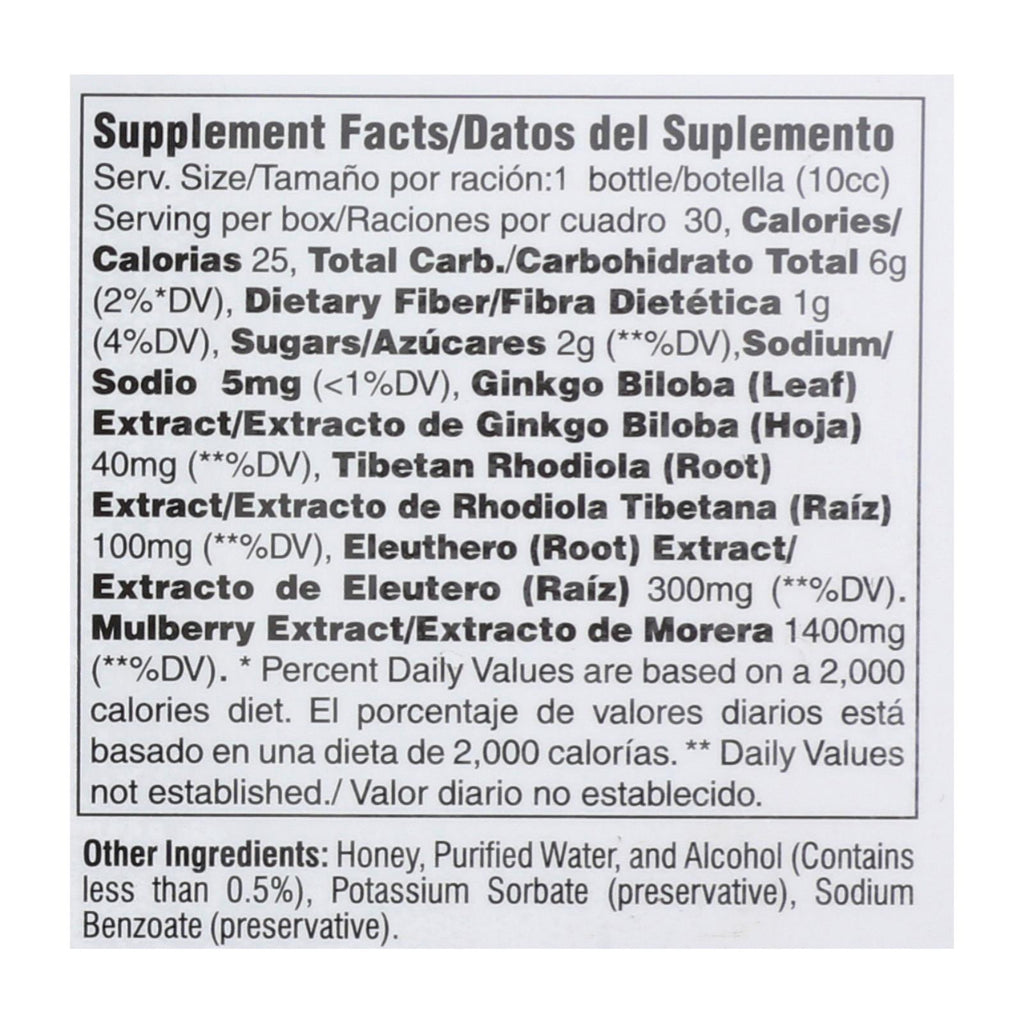 Prince Of Peace Ultra Gingko Plus Endurance Formula - With Eleuthero And Rhodiola - 10 Cc - 30 Vials - Lakehouse Foods