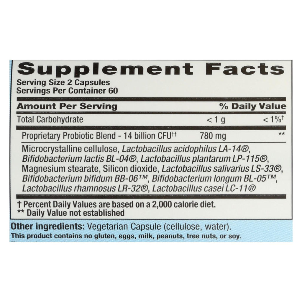 Nutrition Now Pb 8 Pro-biotic Acidophilus For Life - 120 Vegetarian Capsules - Lakehouse Foods