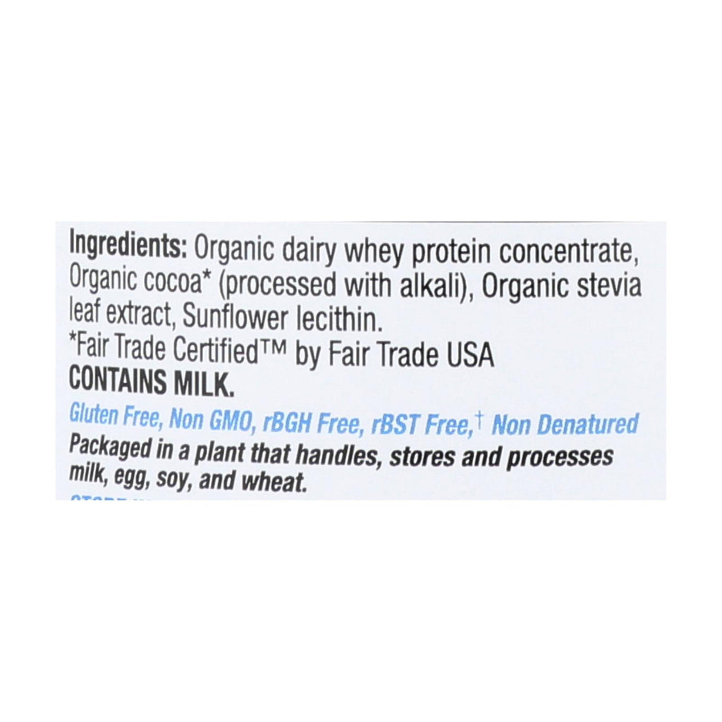 Teras Whey Protein Powder - Whey - Organic - Fair Trade Certified Dark Chocolate Cocoa - 12 Oz - Lakehouse Foods