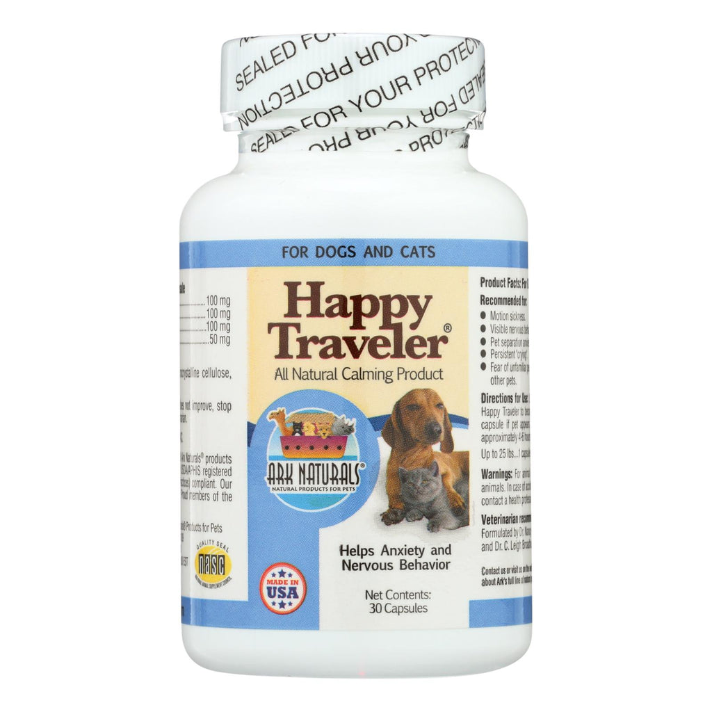 Ark Naturals Happy Traveler For Dogs And Cats - 30 Capsules - Lakehouse Foods