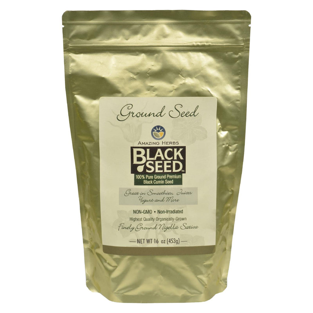Amazing Herbs - Black Seed Ground Seed - 16 Oz - Lakehouse Foods