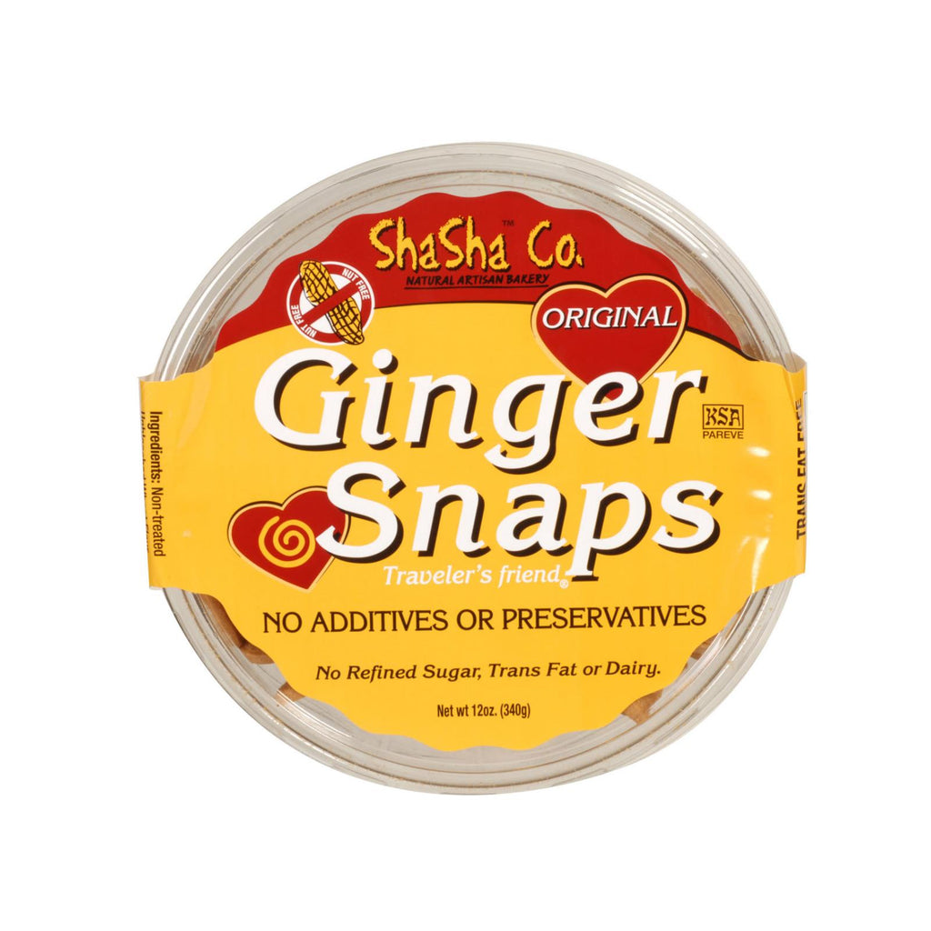 Shasha Bread Original Ginger Snap Cookies - Case Of 16 - 12 Oz - Lakehouse Foods