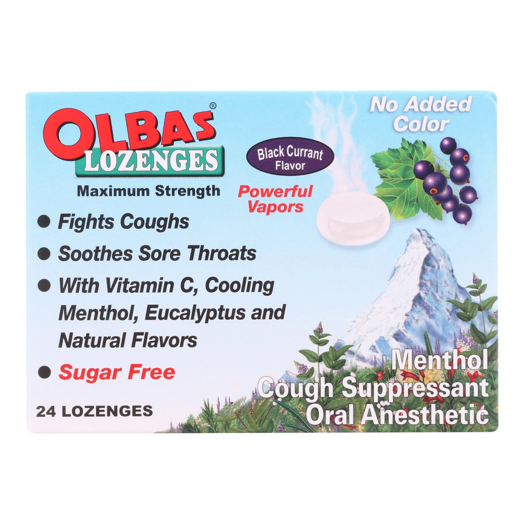 Olbas Lozenges Black Currant Menthol  - 1 Each - 24 Ct - Lakehouse Foods