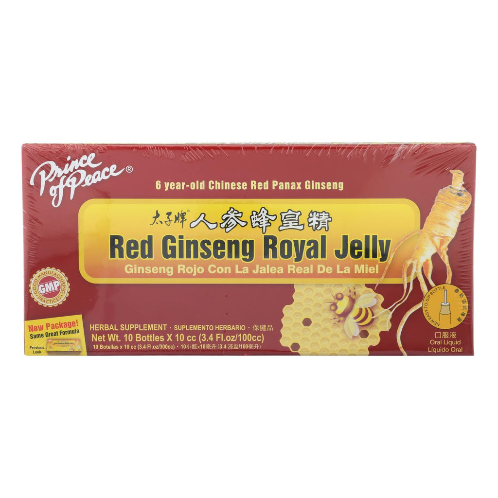 Prince Of Peace Red Ginseng - Royal Jelly - 10 Cc - 10 Count - Lakehouse Foods