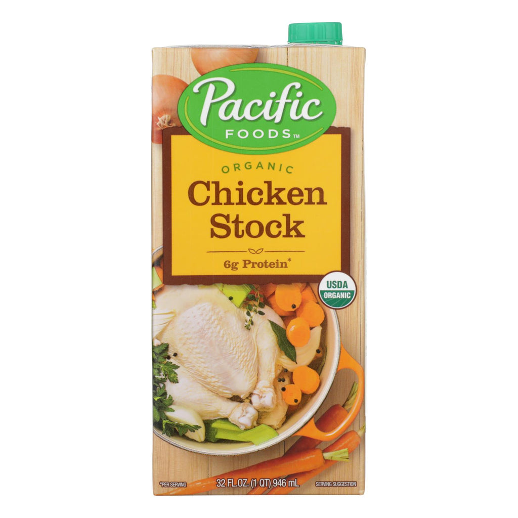 Pacific Natural Foods Simply Stock - Chicken - Case Of 12 - 32 Fl Oz. - Lakehouse Foods