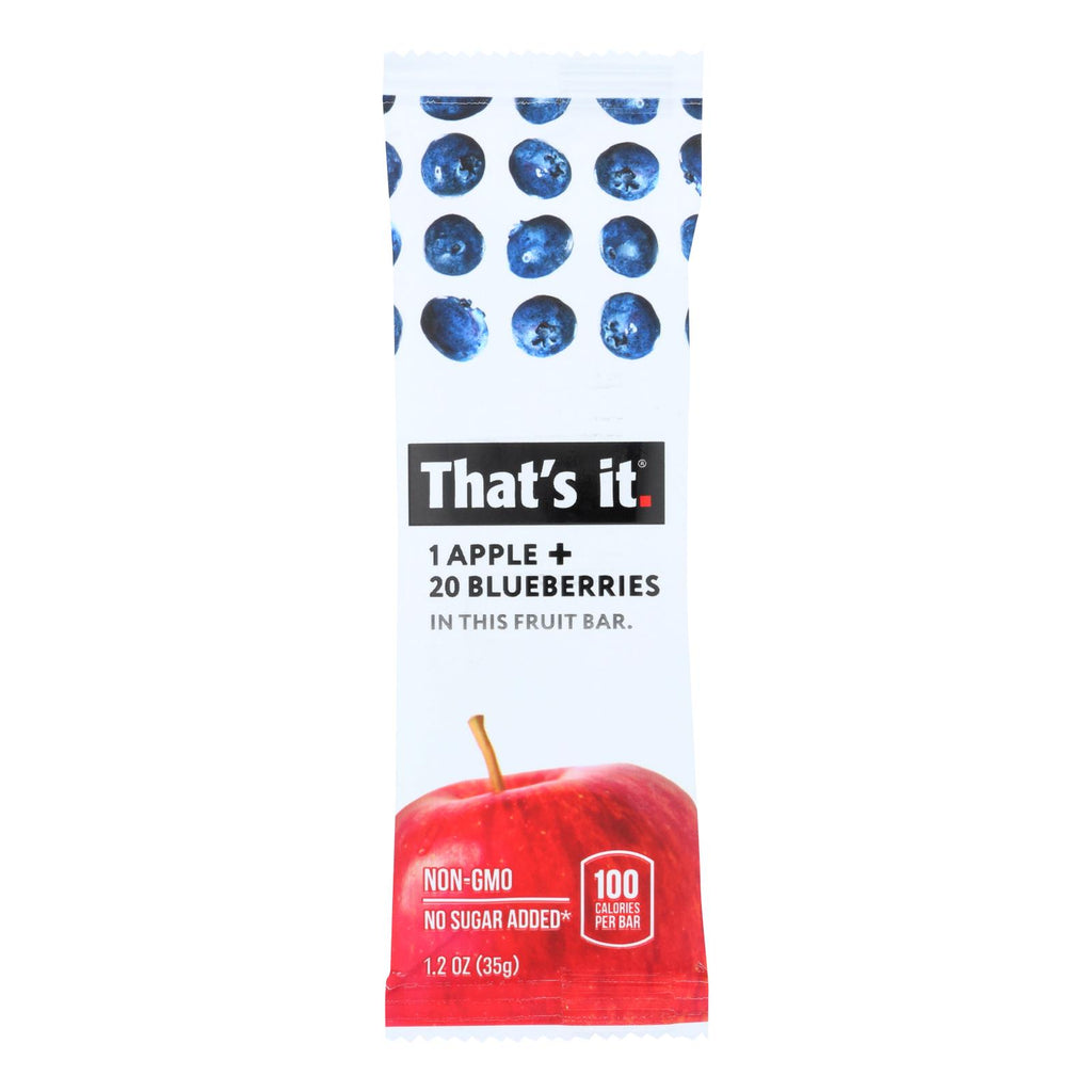 That's It Fruit Bar - Apple And Blueberry - Case Of 12 - 1.2 Oz - Lakehouse Foods