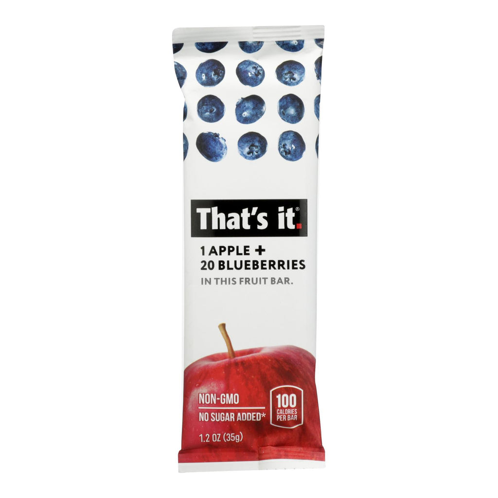 That's It Fruit Bar - Apple And Blueberry - Case Of 12 - 1.2 Oz - Lakehouse Foods