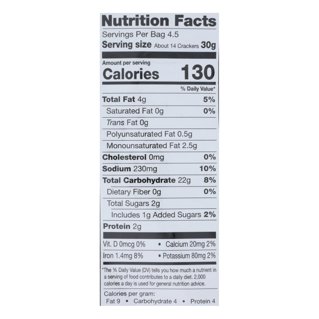 Miltons Gluten Free Baked Crackers - Crispy Sea Salt - Case Of 12 - 4.5 Oz. - Lakehouse Foods