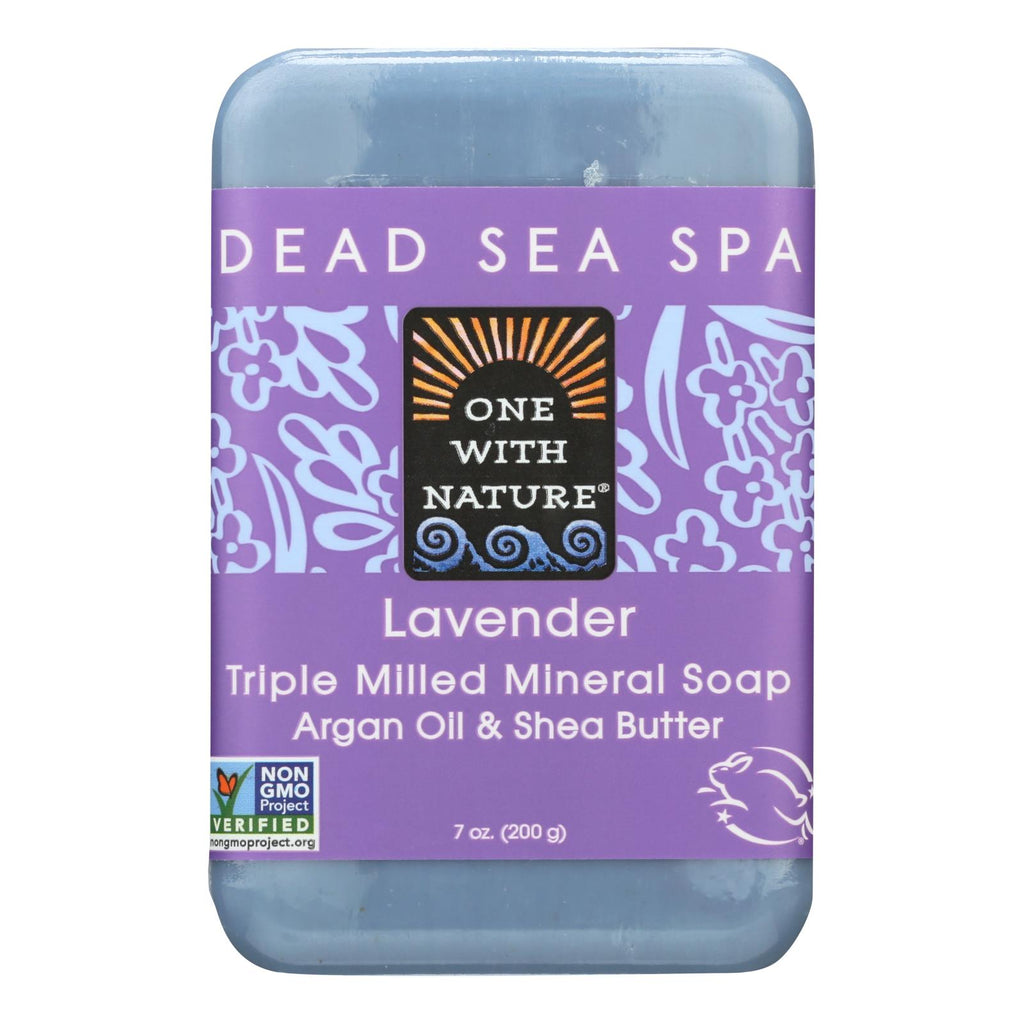 One With Nature Dead Sea Mineral Soap Lavender - 7 Oz - Lakehouse Foods