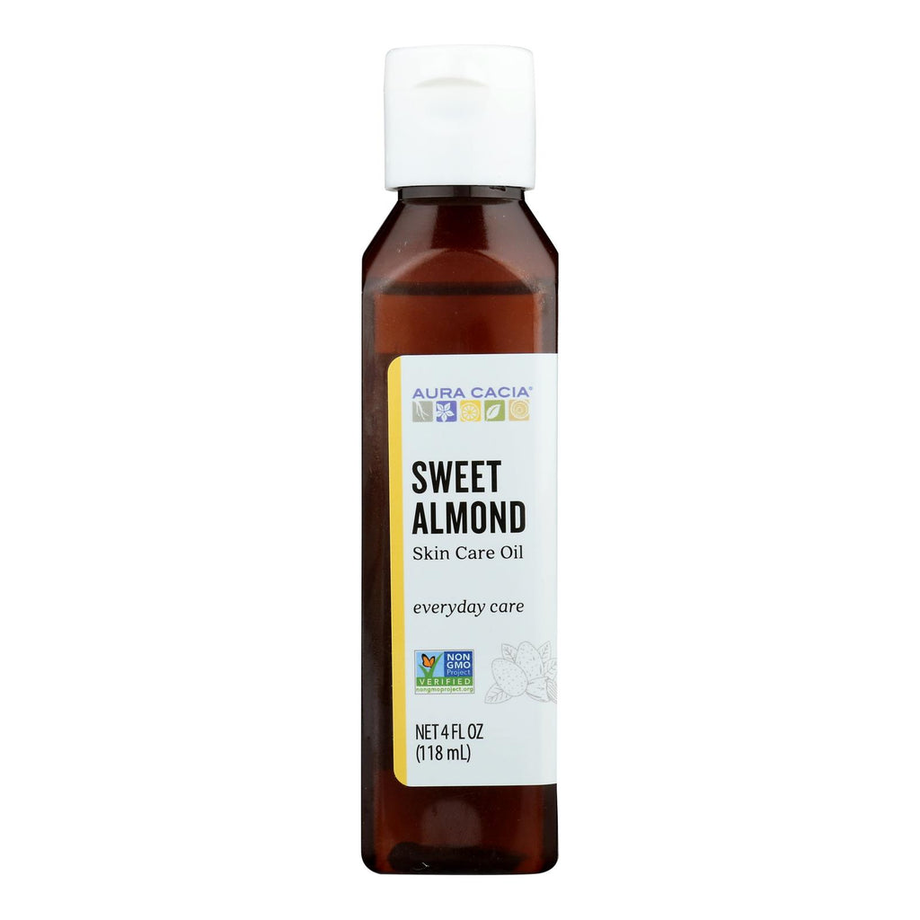 Aura Cacia - Sweet Almond Natural Skin Care Oil - 4 Fl Oz - Lakehouse Foods