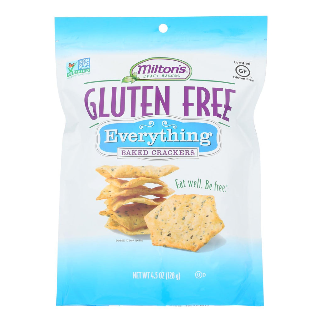 Miltons Gluten Free Baked Crackers - Everything - Case Of 12 - 4.5 Oz. - Lakehouse Foods