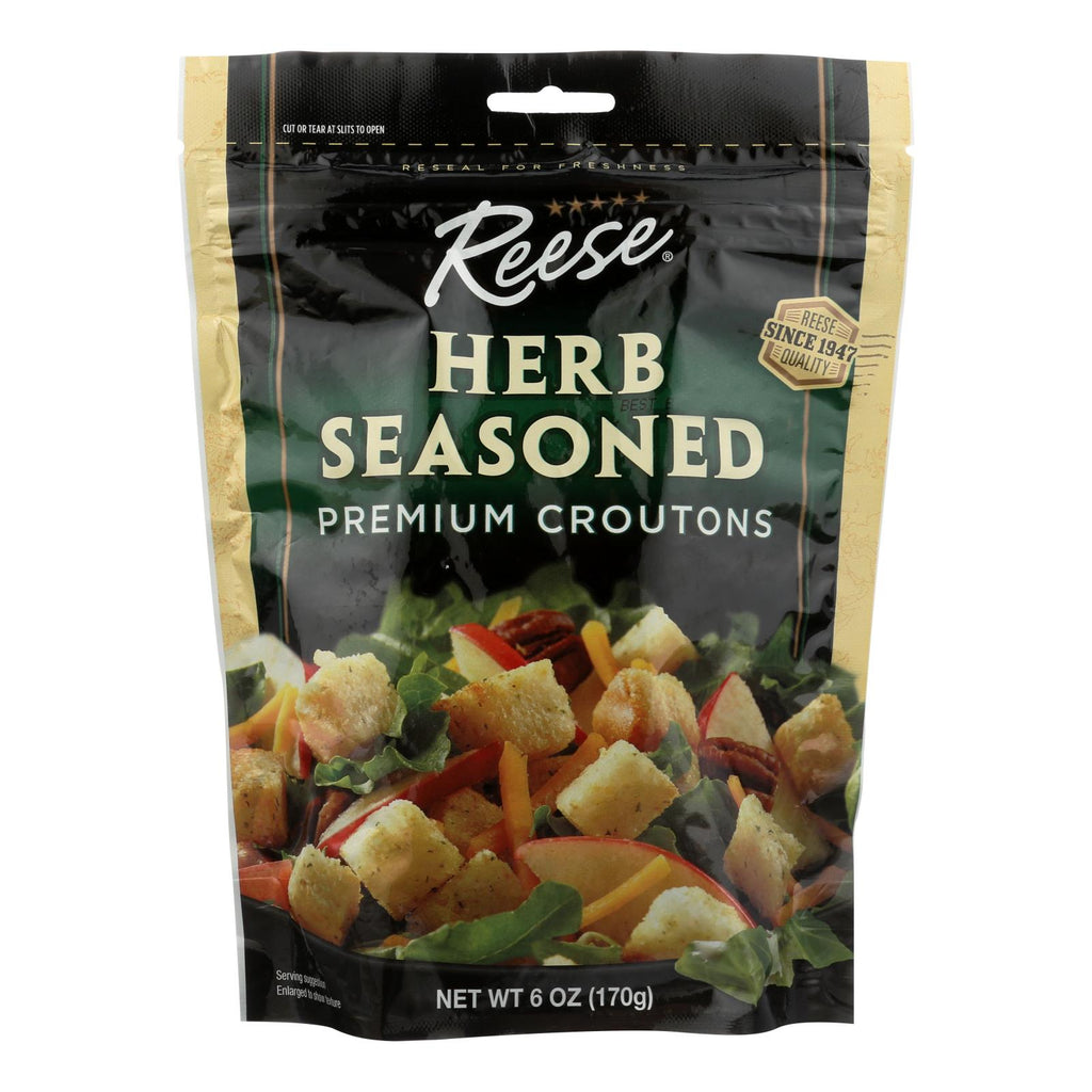 Reese Seasoned Premium Croutons - Case Of 12 - 6 Oz. - Lakehouse Foods