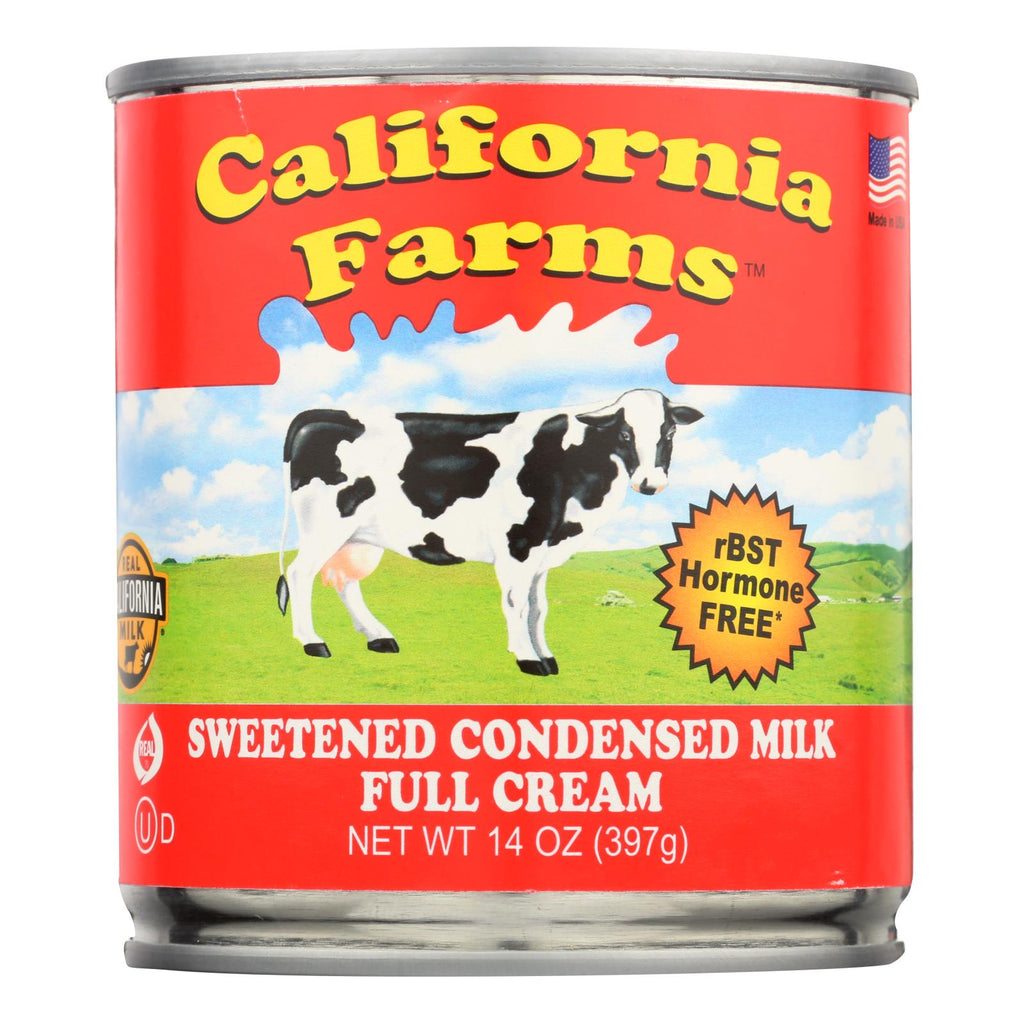 California Farms Sweetened Condensed Milk - Case Of 24 - 14 Fl Oz. - Lakehouse Foods