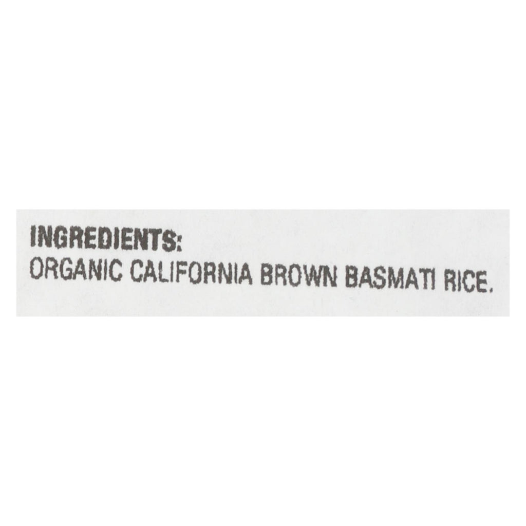 Lundberg Family Farms Organic Rice - Brown Basmati - Case Of 25 Lbs - Lakehouse Foods