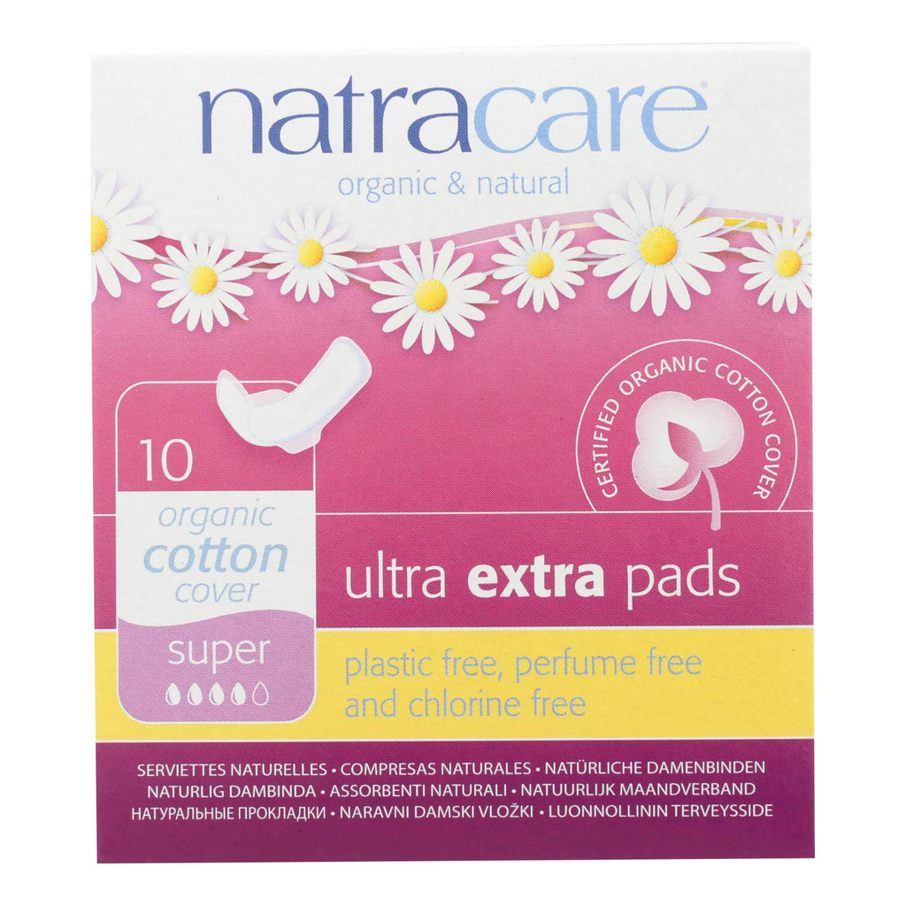 Natracare  Ultra Extra Pads W-wings - Super - 10 Count - Lakehouse Foods