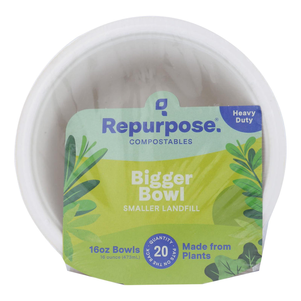 Repurpose Plant Based Bagasse Bowls - Case Of 12 - 20 Count - Lakehouse Foods