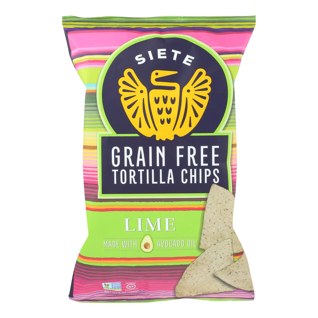 Siete Tortilla Chip - Lime - Case Of 12 - 5 Oz - Lakehouse Foods