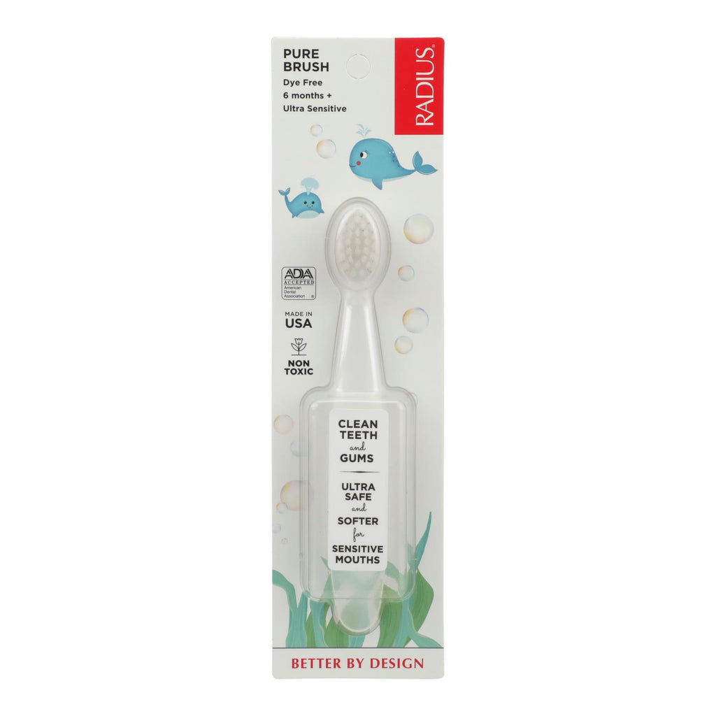 Radius - Pure Baby Toothbrush 6-18 Months - Ultra Soft - Case Of 6 - Lakehouse Foods