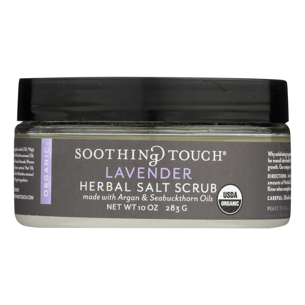 Soothing Touch Scrub - Organic - Salt - Herbal - Lavender - 10 Oz - Lakehouse Foods