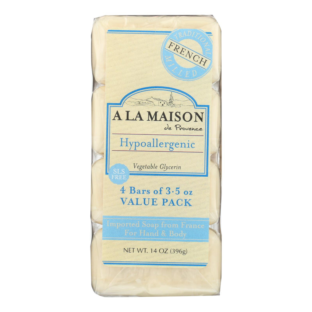 A La Maison - Bar Soap - Unscented Value Pack - 3.5 Oz Each - Pack Of 4 - Lakehouse Foods