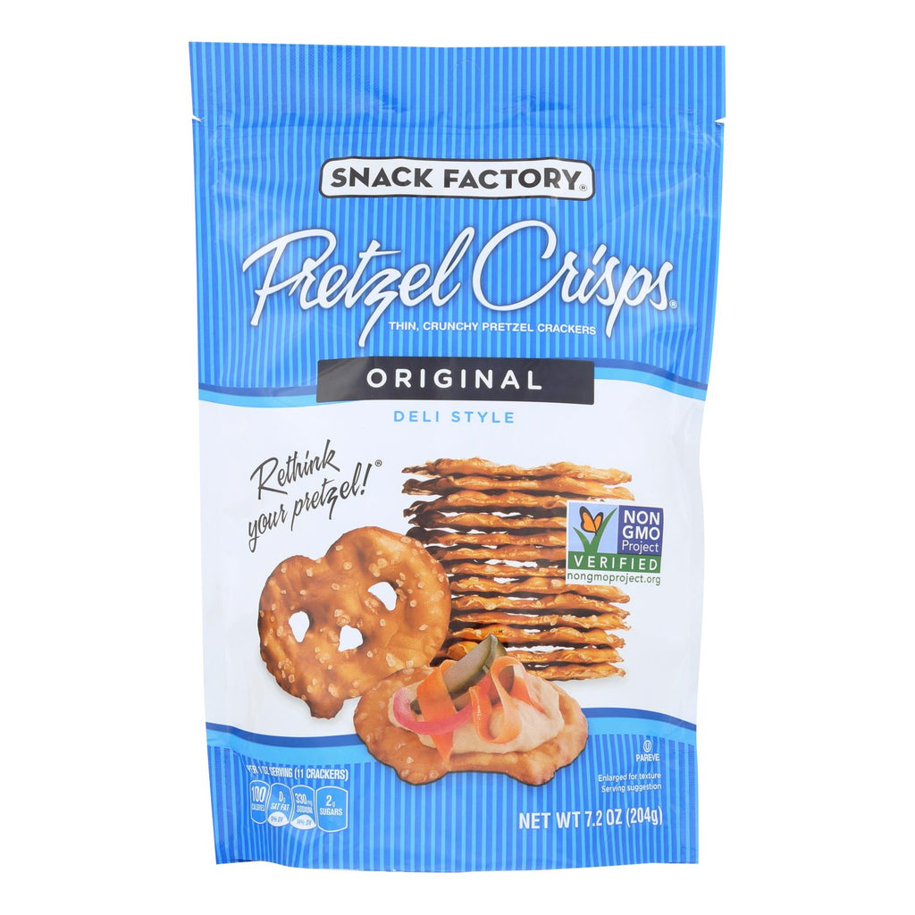 Pretzel Crisp Pretzel Crisps - Original - Case Of 12 - 7.2 Oz. - Lakehouse Foods