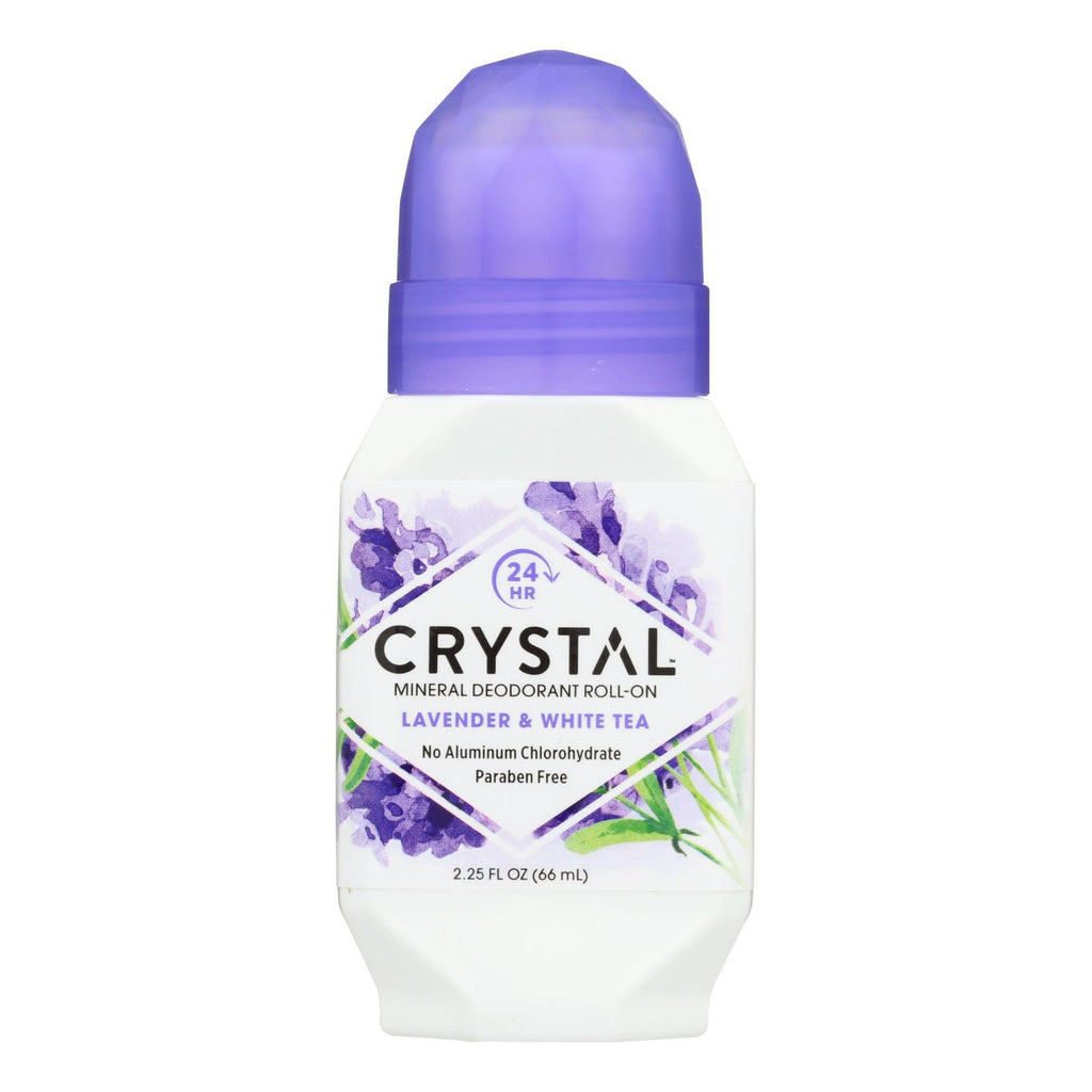 Crystal Essence Roll On Deodorant Lavender And White Tea - 2.25 Fl Oz - Lakehouse Foods