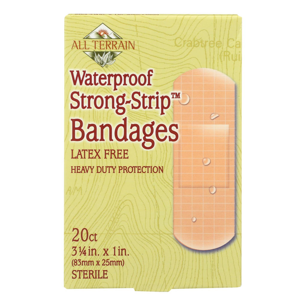 All Terrain - Bandages - Waterproof Strong Strip 1 Inch - 20 Count - Lakehouse Foods