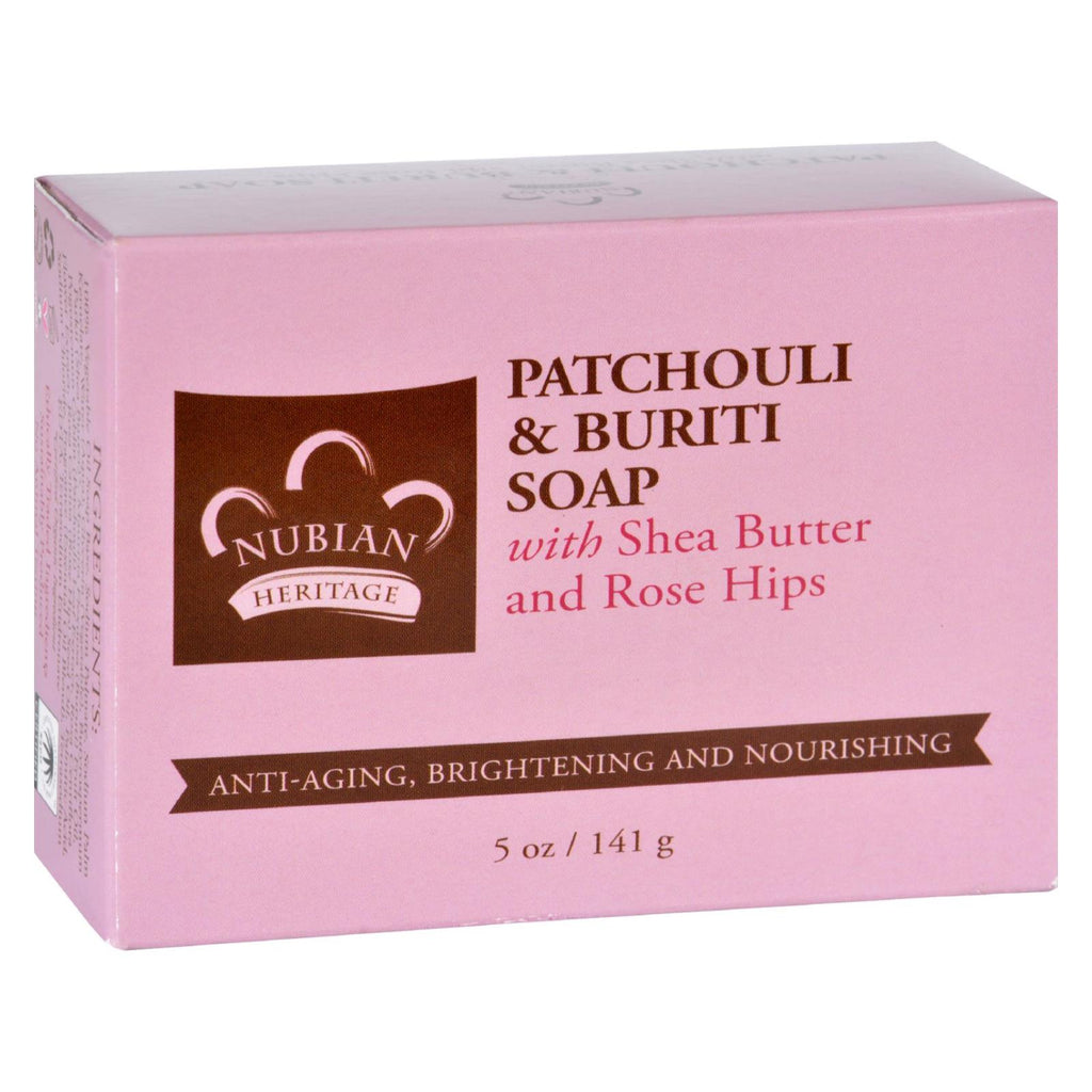 Nubian Heritage Bar Soap - Patchouli And Buriti - 5 Oz - Lakehouse Foods