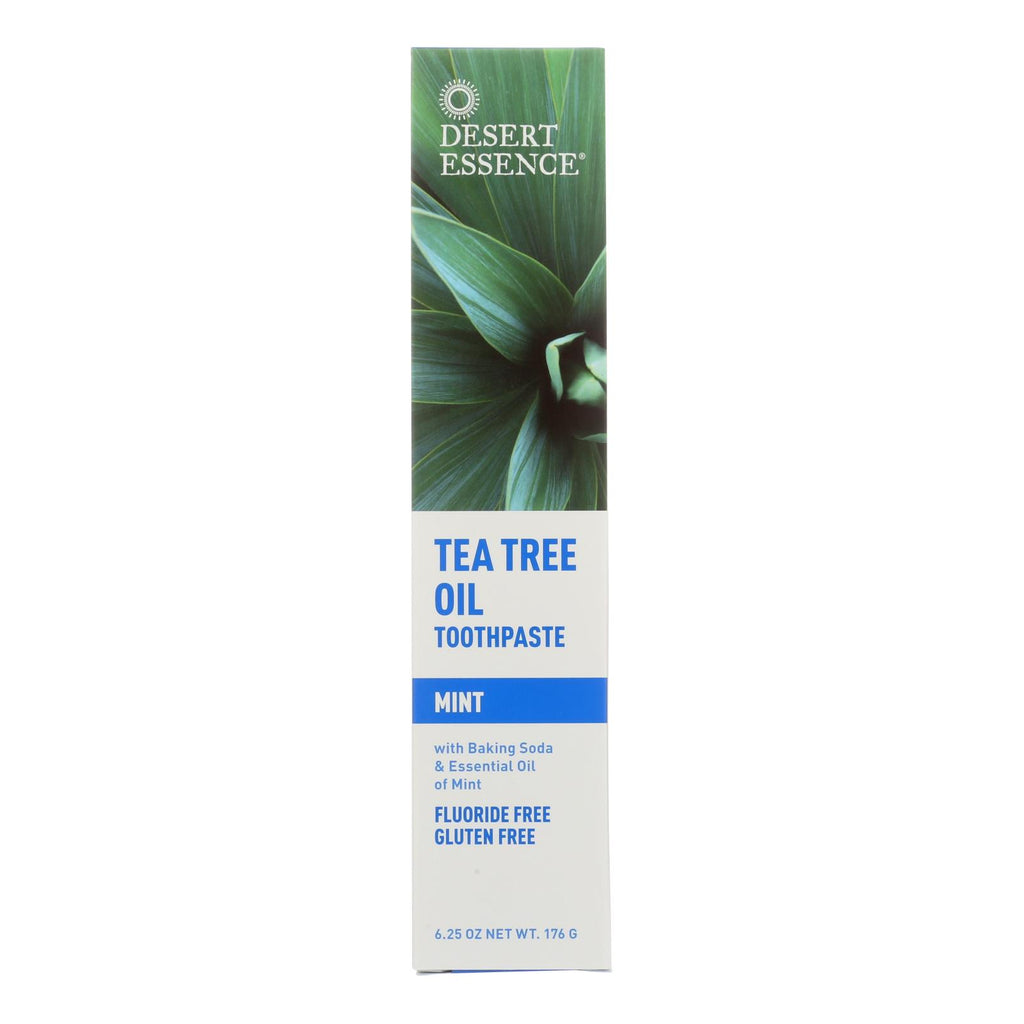 Desert Essence - Natural Tea Tree Oil Toothpaste Mint - 6.25 Oz - Lakehouse Foods