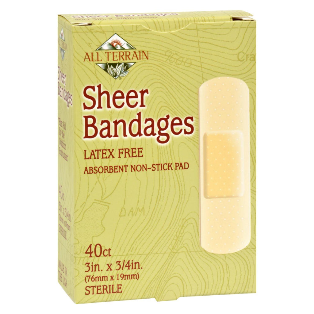 All Terrain - Bandages - Sheer - 3-4 In X 3 In - 40 Ct - Lakehouse Foods