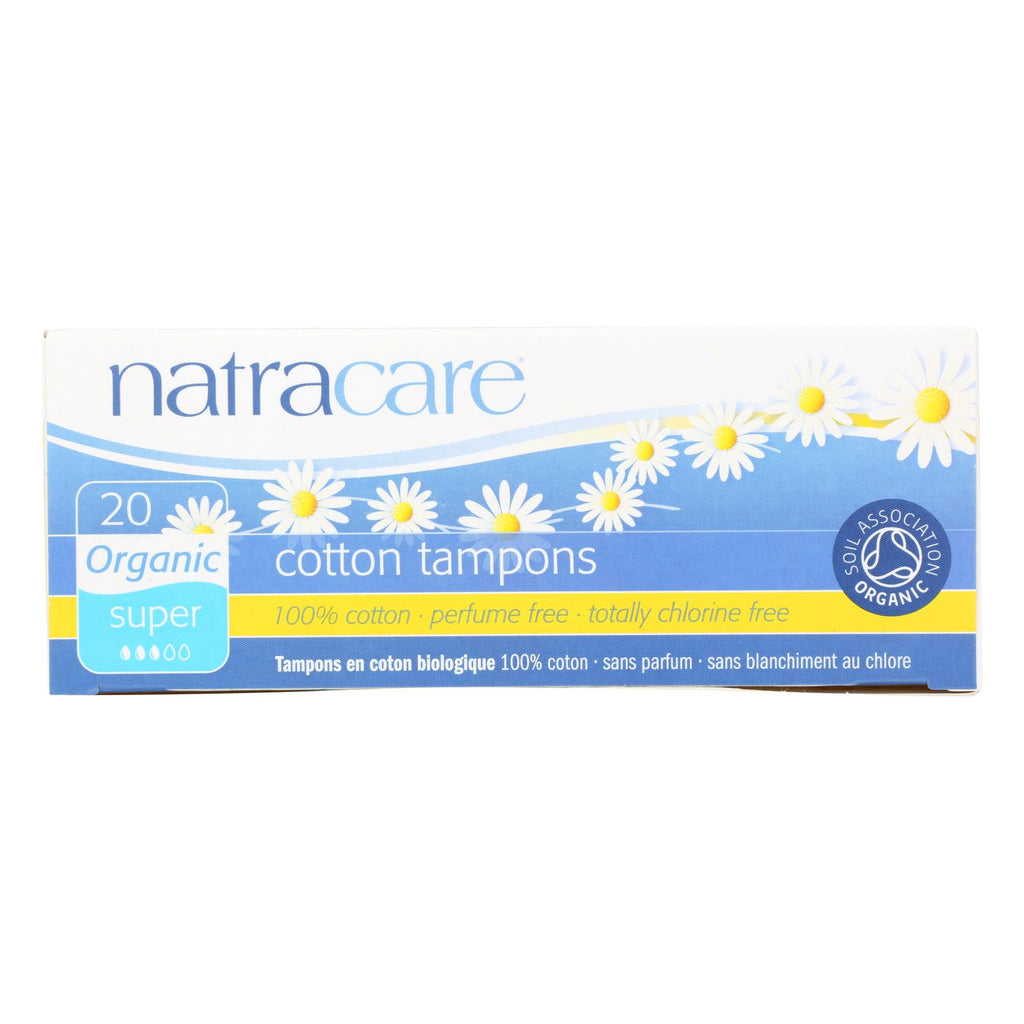 Natracare 100% Organic Cotton Tampons Super - 20 Tampons - Lakehouse Foods