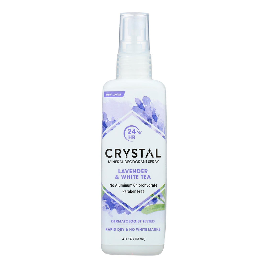 Crystal Essence Mineral Deodorant Body Spray Lavender And White Tea - 4 Fl Oz - Lakehouse Foods