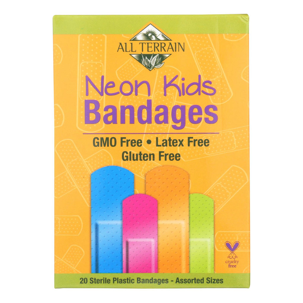 All Terrain - Bandages - Neon Kids - Assorted - 20 Count - Lakehouse Foods