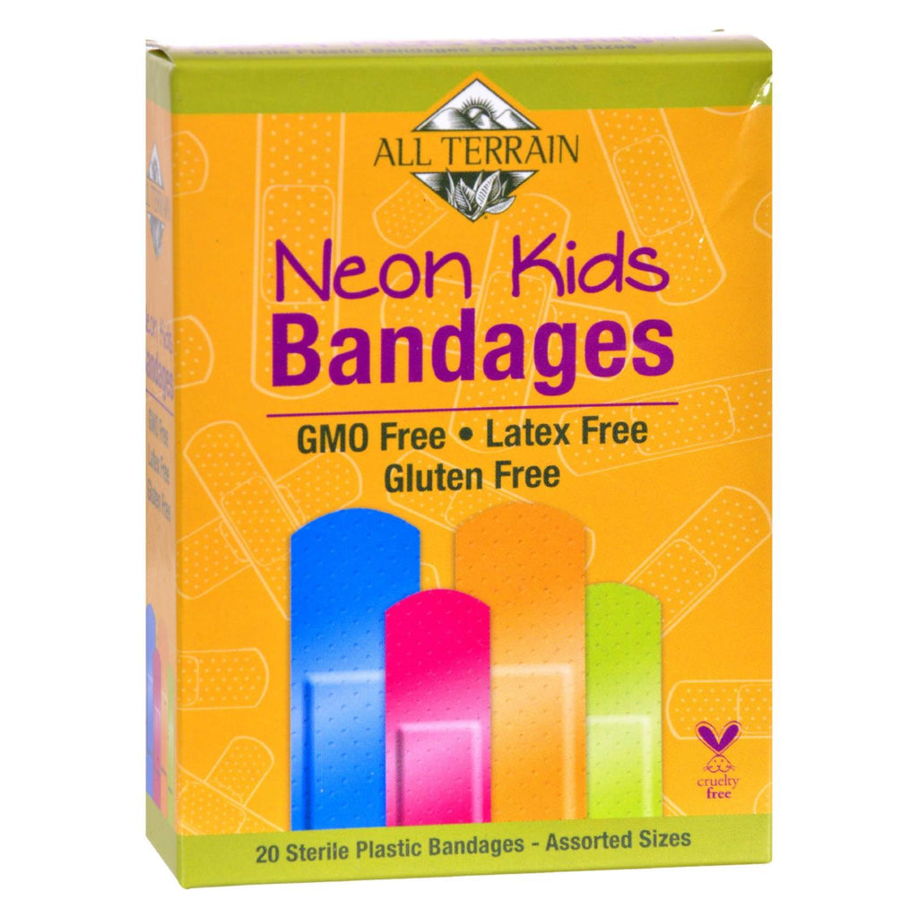 All Terrain - Bandages - Neon Kids - Assorted - 20 Count - Lakehouse Foods