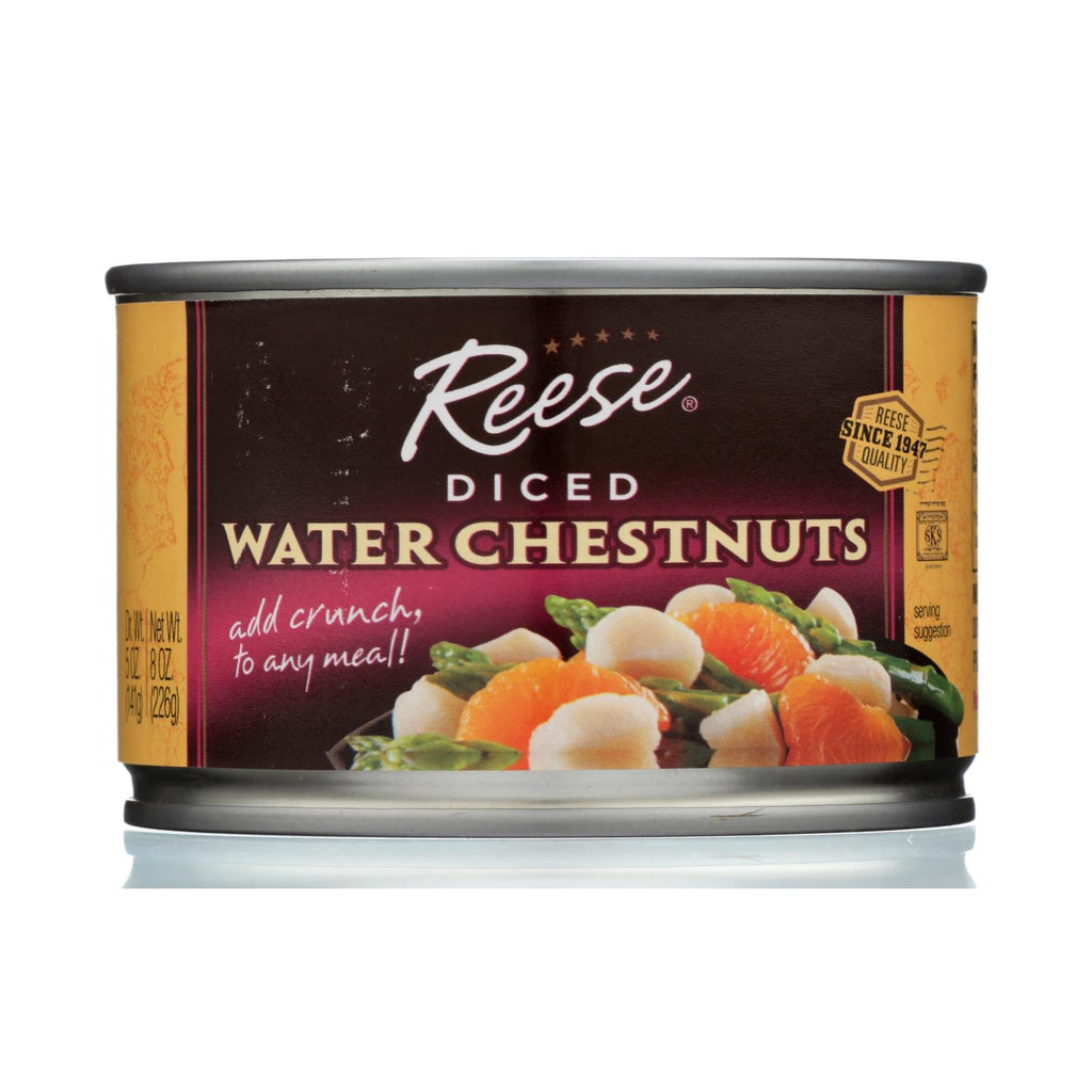 Reese Water Chestnuts - Diced - Case Of 24 - 8 Oz - Lakehouse Foods