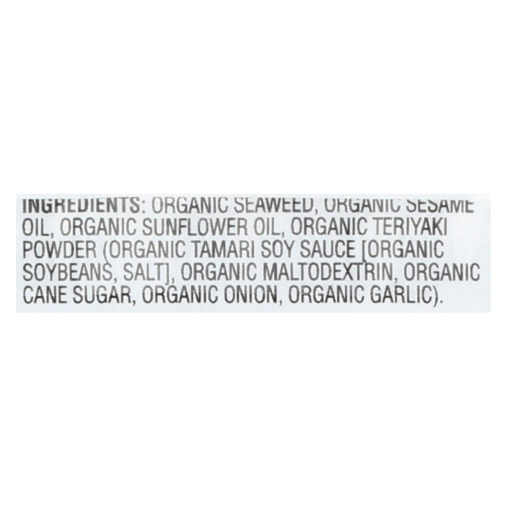 Gimme Seaweed Snacks Organic Seaweed Snack - Teriyaki - Case Of 8 - 6-.17 Oz - Lakehouse Foods