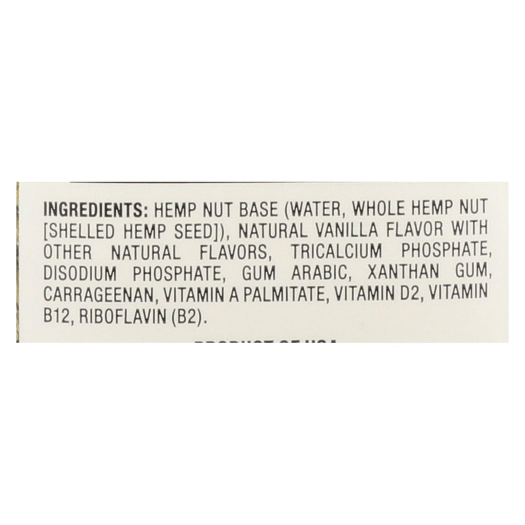 Pacific Natural Foods Hemp Vanilla - Unsweetened - Case Of 12 - 32 Fl Oz. - Lakehouse Foods