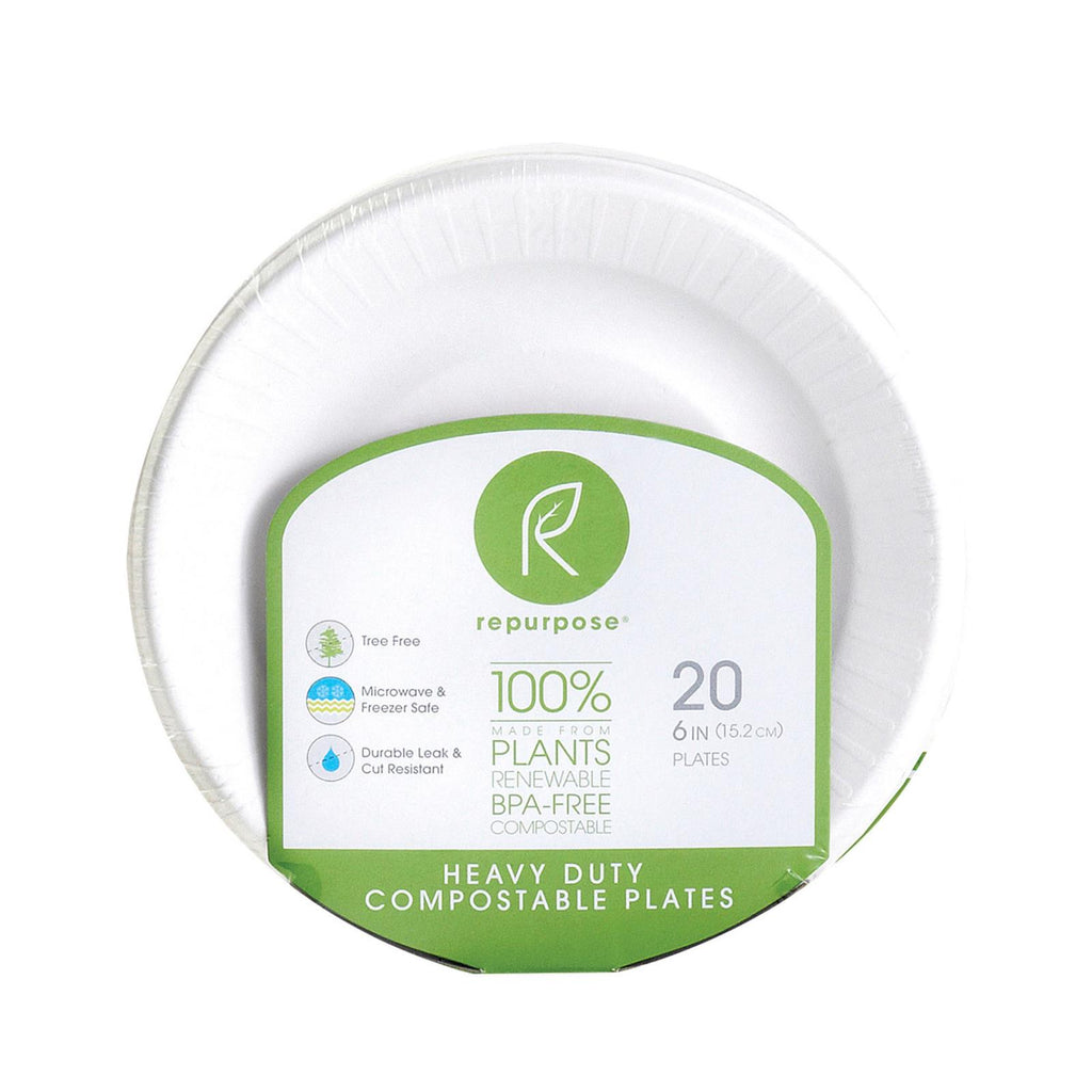 Repurpose Compostable Bagasse Plates - Case Of 24 - 20 Count - Lakehouse Foods